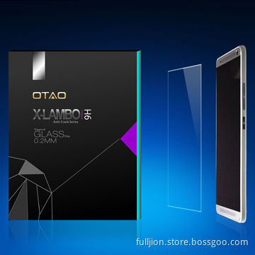 Super anti crack 0.2mm round angle tempered glass screen protector for HTC ONE MAX